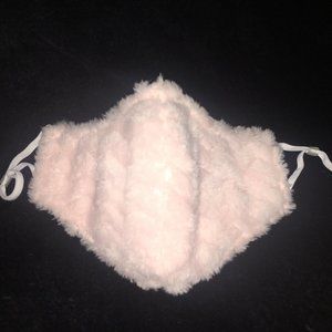 Reusable / Washable Sculpted Mask Faux Fur Pink